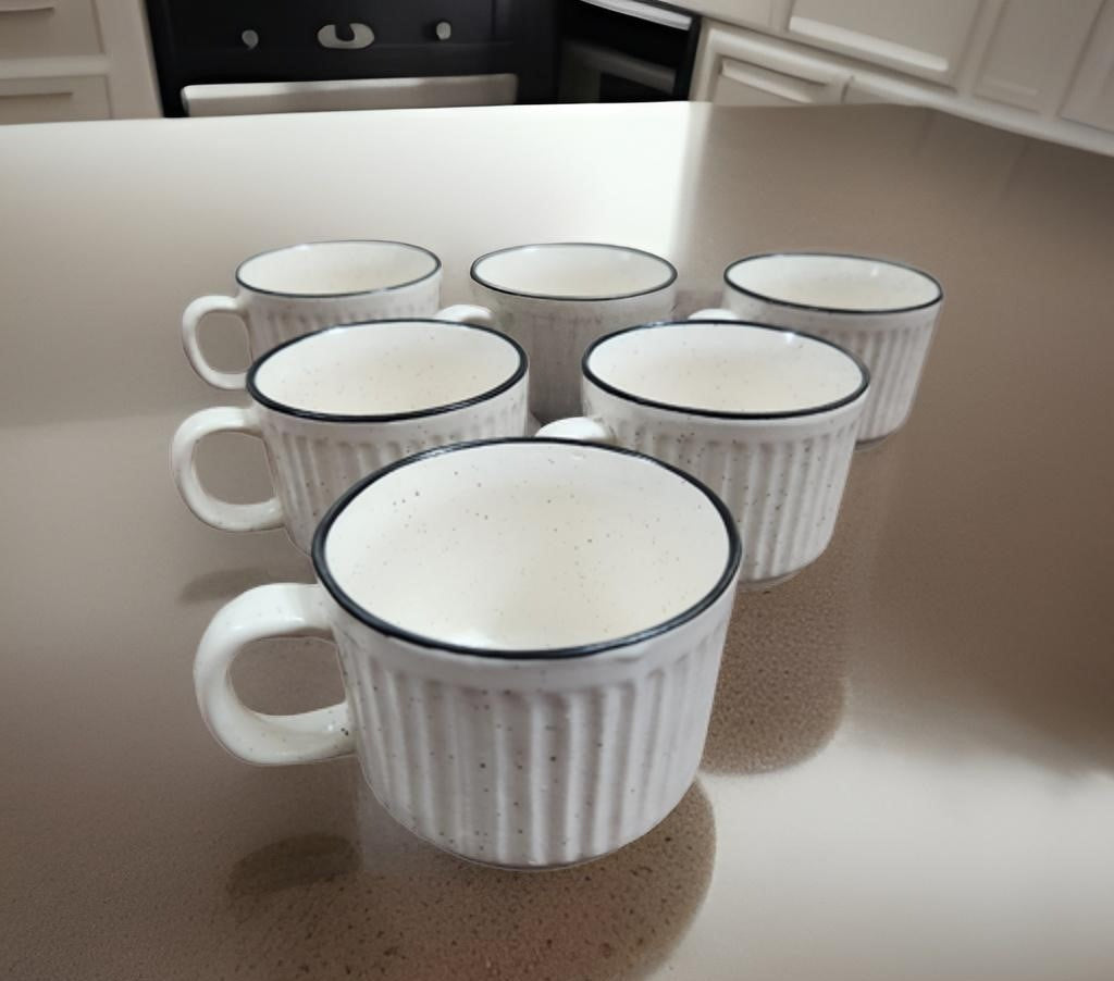 Elegant ceramic tea cups in minimalist design for tea lovers