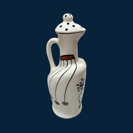 Black stripes Ceramic Oil dispenser | Elegant Design | 1000 ml | White Body